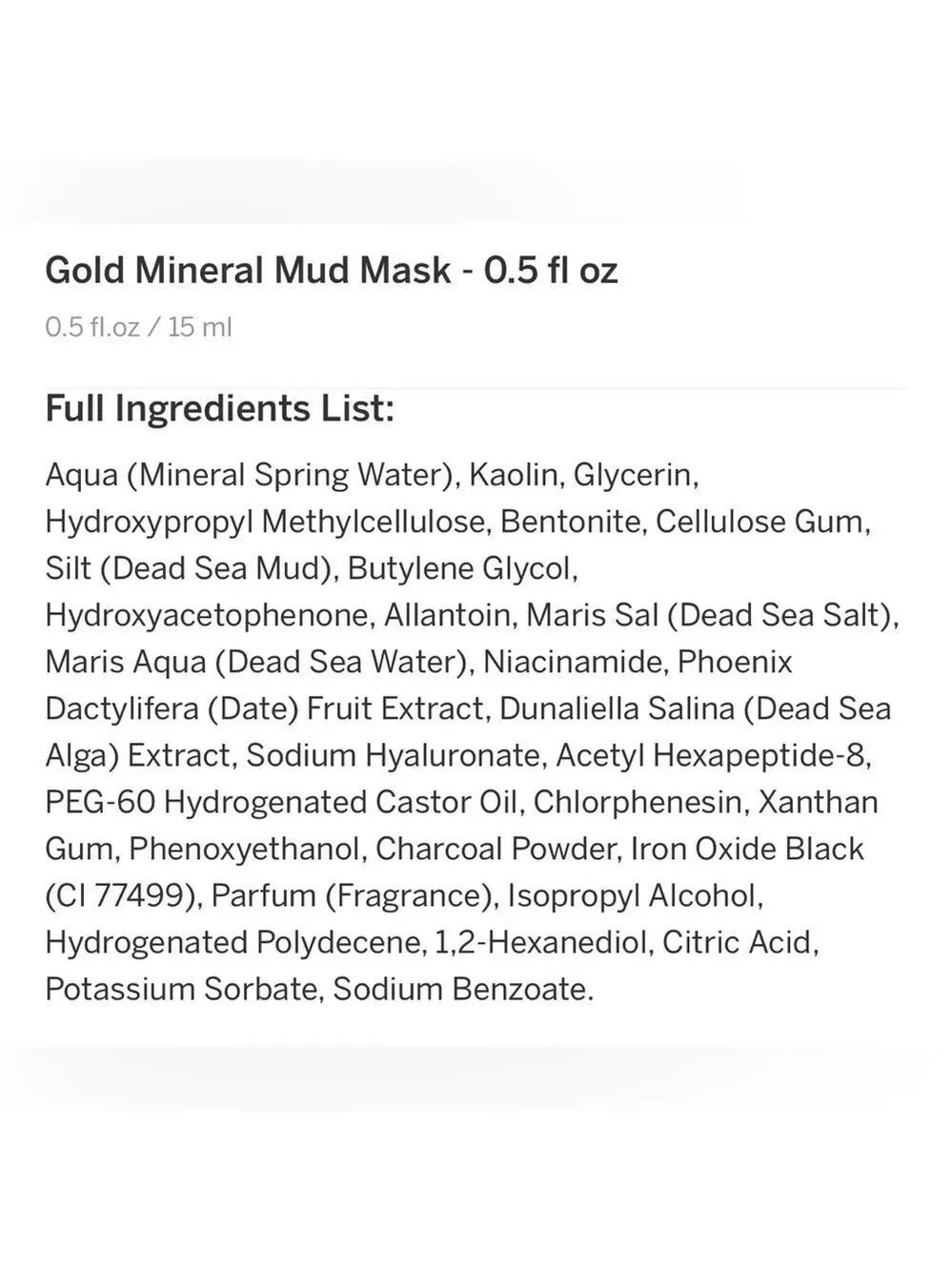 New AHAVA 24K Gold Mineral Mud Mask